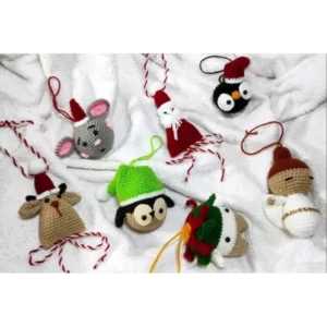 Woovy Luxury Crochet Christmas Ornament Collection - A festive ensemble of handcrafted ornaments for a magical holiday season.